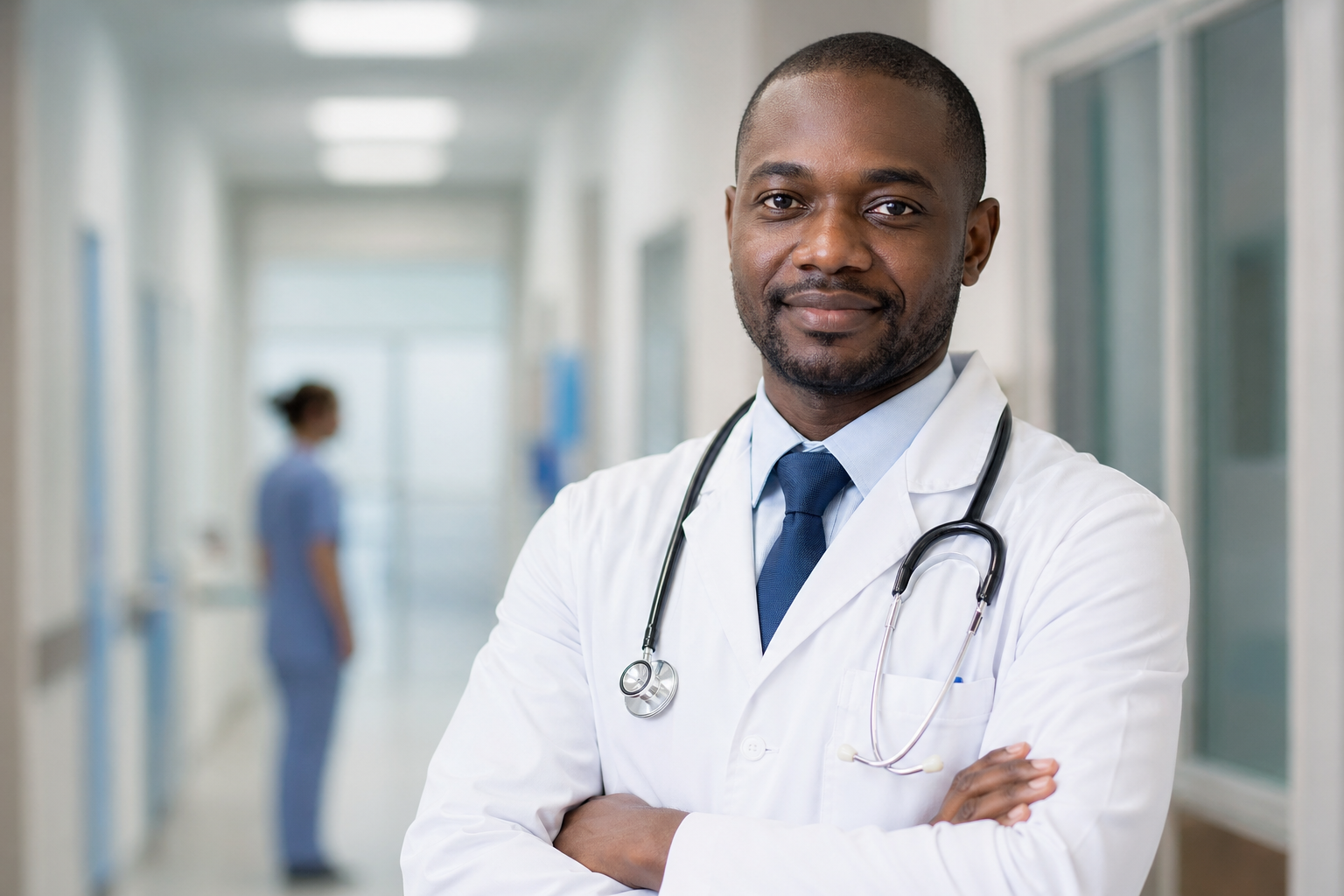 Médecin en blouse blanche